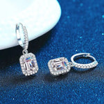 1 Carat 925 Sterling Silver Moissanite Drop Earrings | Redblad 18K Solid Gold & Certified Diamond Earrings