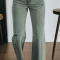Jeans à quatre feuilles de trèfle, bordure brute légèrement vieillie, jambes larges - Foto 2