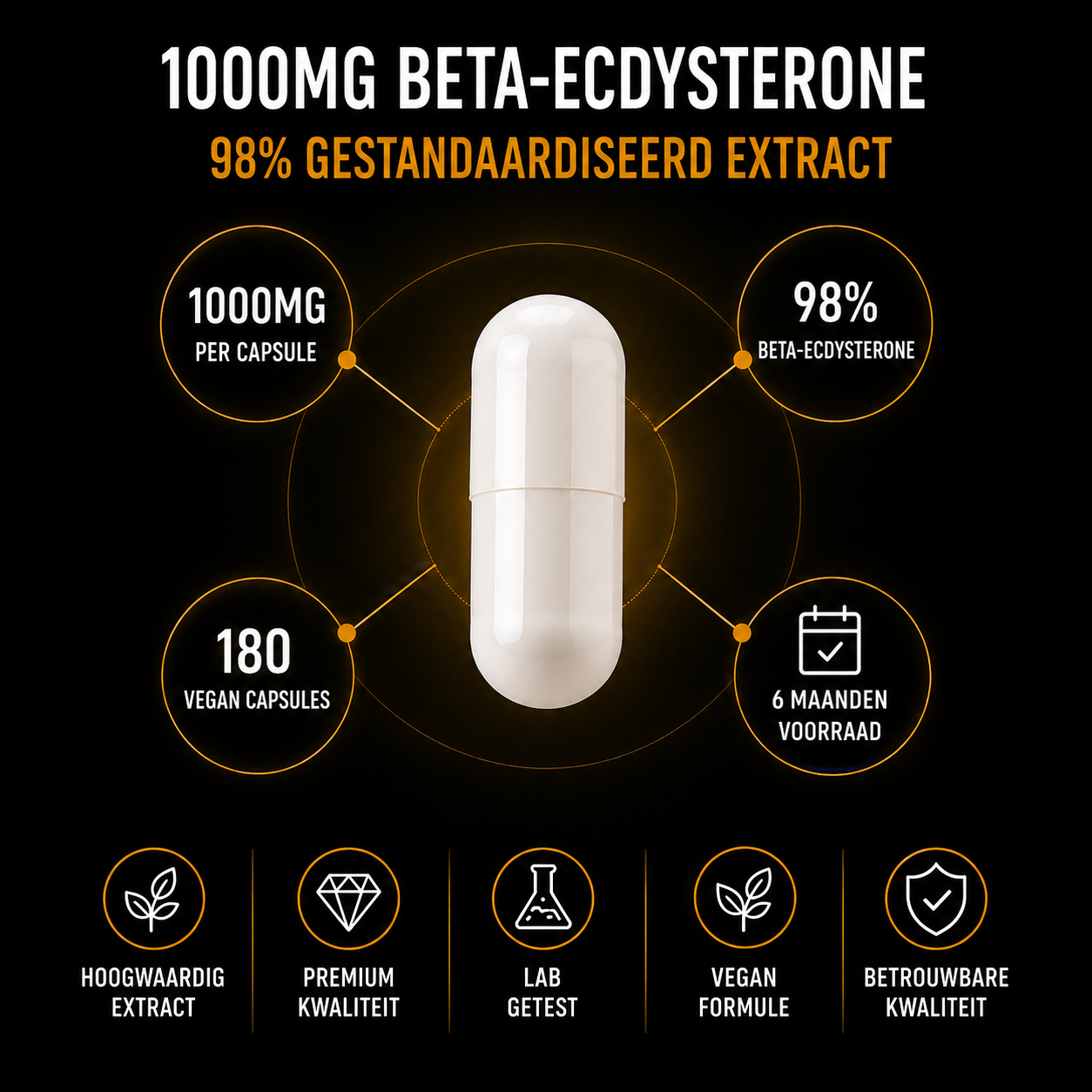 Ecdystebulk - Beta-Ecdysterone 98% - Capsules - BeBulk Nutrition