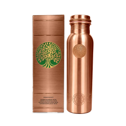 Koperen drinkfles 950 ml Chakra met gegraveerd patroon