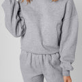 Gray Solid Exposed Seams Hoodie and Joggers Activewear Set - Foto 4