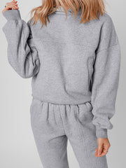 Ensemble de vêtements sportifs gris à coutures unis apparentes - Miniatuur