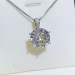 10 Carat Moissanite 925 Sterling Silver Pendant Necklace | Redblad 18K Solid Gold & Certified Diamond Necklaces