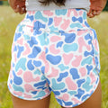 Grüne Tarnmuster Athleisure-Shorts mit hohem Taille - Foto 5