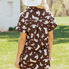 Braune Cowgirl-Hüte, Stiefel, Kaktus-Print, roher Knopf-Hemd, kurzes Jeanskleid – Damesmode Afbeelding 2 - Thumbnail