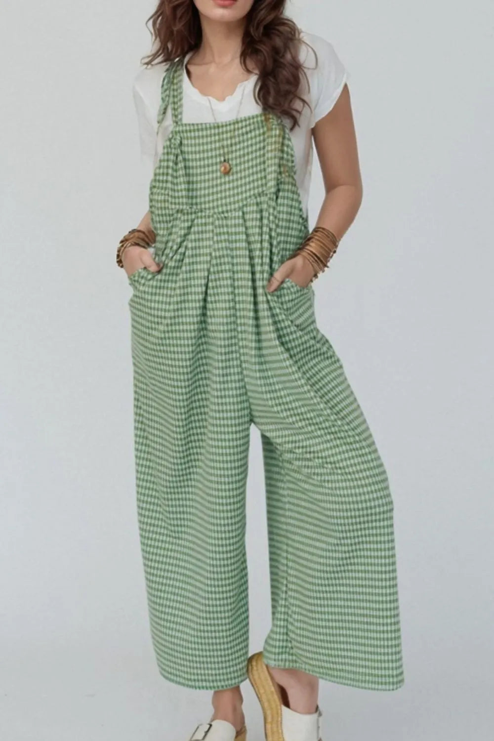Casual Gingham Wide Leg Overalls - Luxe Damesmode & Kleding Collectie | Redblad Nederland