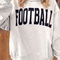 Sweat-shirt réversible à col montant gris clair MATCHDAY/FOOTBALL à double face imprimé - Foto 2