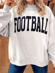 Sweat-shirt réversible à col montant gris clair MATCHDAY/FOOTBALL à double face imprimé - Miniatuur