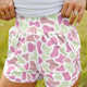 Grüne Tarnmuster Athleisure-Shorts mit hohem Taille