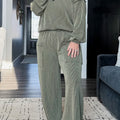 Véier-Blat-Kleeblatt Gedréint Rippen, fräigeluechte Nahtdetail, V-Hals-Pullover Plus-Gréisst Boxenset - Foto 3