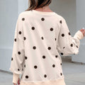 Gelber Polka-Dot-Pullover mit langärmligem Split-Hem-Pullover - Foto 5
