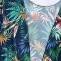 Rosenrotes 3-teiliges Tropical Contrast Trim Neckholder-Bikini-Set mit Cover up - Foto 5