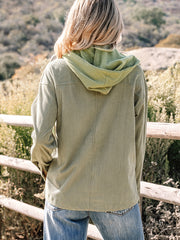 Laurel Green 2-in-1 Thermo-Strickjacke mit Textur-Struktur Kapuzenjacke - Miniatuur