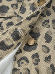 Veste en jean à motifs léopards rétro en pantalon en pantalon - Miniatuur