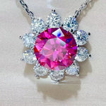 5 Carat Moissanite 925 Sterling Silver Pendant Necklace | Redblad 18K Solid Gold & Certified Diamond Necklaces