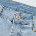 Beau Blue Mid Rise Ankle-Length Distressed Skinny Jeans - Damesmode Afbeelding 5 - Foto 5