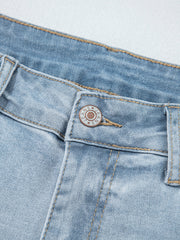 Jeans Skinny Skinny Beau Blue Mid Rise fino alla caviglia - Damesmode Afbeelding 5 - Miniatuur