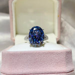 10 Carat Moissanite 925 Sterling Silver Ring | Redblad 18K Solid Gold & Certified Diamond Rings