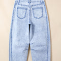 Beau Blue Light Washed Pull On Barrel Jeans - Damesmode Afbeelding 4 - Foto 4