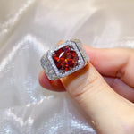 5 Carat 925 Sterling Silver Moissanite Ring | Redblad 18K Solid Gold & Certified Diamond Rings