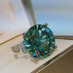 20 Carat Moissanite 925 Sterling Silver Ring | Redblad 18K Solid Gold & Certified Diamond Rings