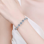 925 Sterling Silver 10.4 Carat Moissanite Bracelet | Redblad 18K Solid Gold & Certified Diamond Bracelets