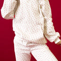 Ensemble de pantalons de survêtement à poche kangourou à poche kangourou rose - Foto 3
