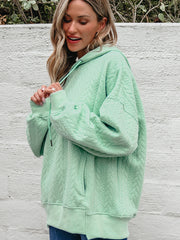Hoodie Moonlight Jade Cabo Largo, Largo e Texturizado - Miniatuur