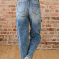 Dusk Blue Vintage Washed Seam Detail Shift Jeans - Foto 2