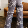 Gray Wild West Riding Vintage Printed Shift Jeans - Foto 2