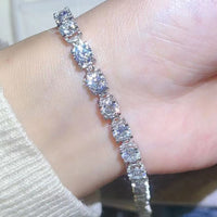 10 Carat Moissanite Platinum-Plated Bracelet