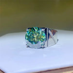 10 Carat Moissanite 925 Sterling Silver Signet Ring | Redblad 18K Solid Gold & Certified Diamond Rings