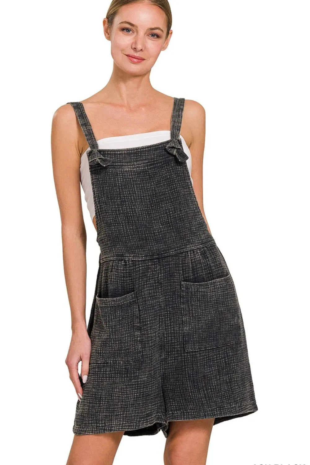 Zenana Woven Double Gauze Acid Washed Romper - Luxe Damesmode & Kleding Collectie | Redblad Nederland