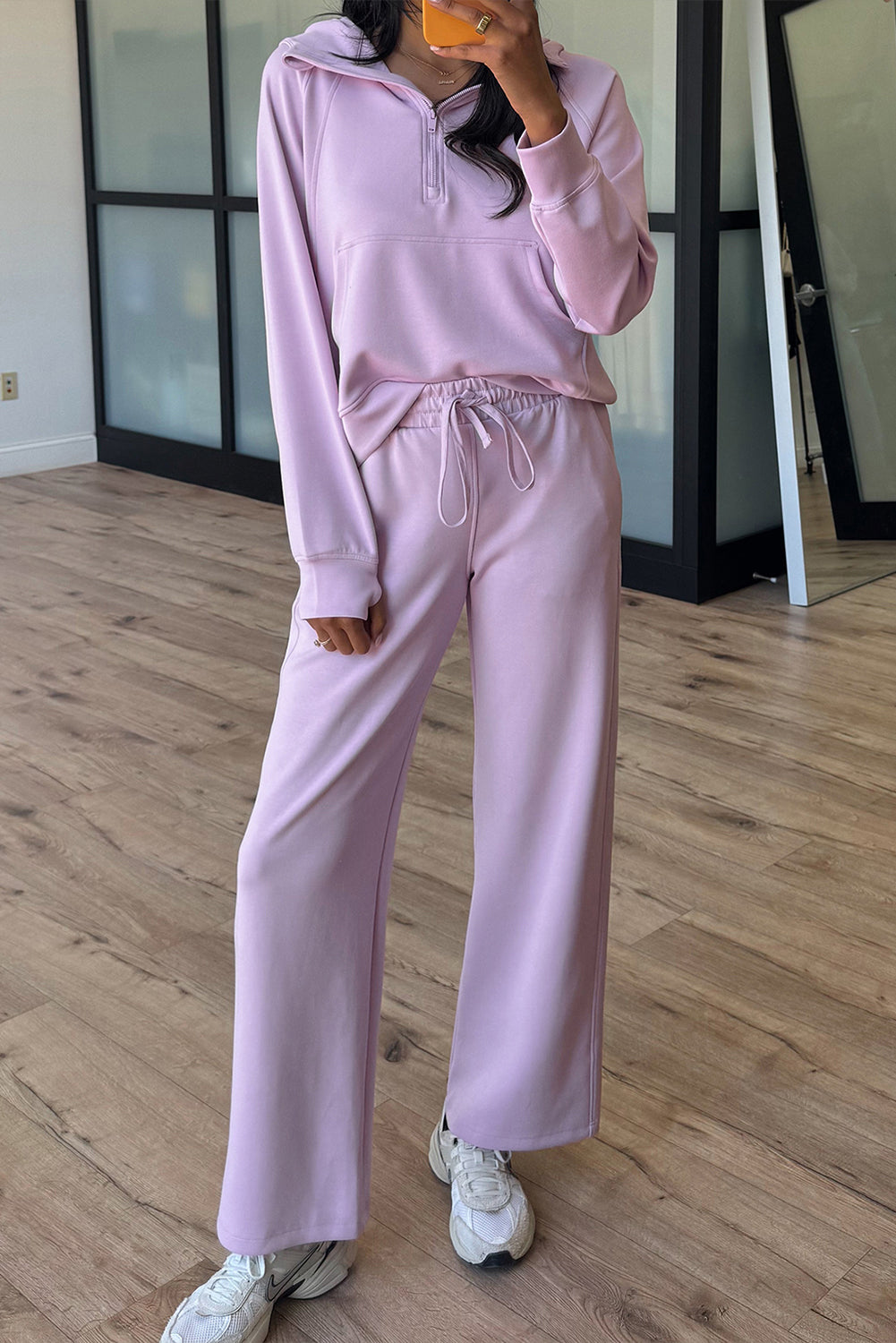 Jet Stream con Mezza Cerniera con Manica e Manica Pantaloni Attivi 2 Pezzi Outfit