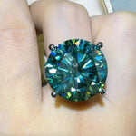 20 Carat Moissanite 925 Sterling Silver Ring | Redblad 18K Solid Gold & Certified Diamond Rings