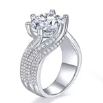5 Carat Moissanite 925 Sterling Silver Ring | Redblad 18K Solid Gold & Certified Diamond Rings