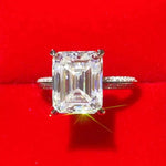 5 Carat Moissanite Platinum-Plated Ring | Redblad 18K Solid Gold & Certified Diamond Rings