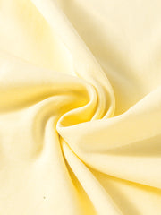 Œillets crème jaunes Broderie à manches à manches à découpage Chemise ample - Miniatuur