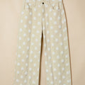 Himmelblauer Polka-Punkt-Print roher Hemd-Shift-Jeans - Foto 6