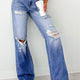 Myosotis Mid Rise Belastete Vorschau auf Jeans mit geraden Beinen