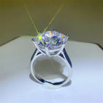 10 Carat Moissanite 925 Sterling Silver Ring | Redblad 18K Solid Gold & Certified Diamond Rings