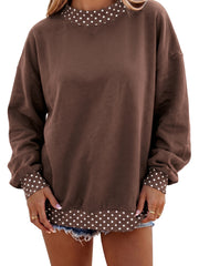 Felpa oversize con borsi contrastanti con colorblock arancione - Miniatuur