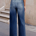 Bluing Mimimalist Patch Pocket Womens Shift Jeans - Damesmode Afbeelding 2 - Foto 2