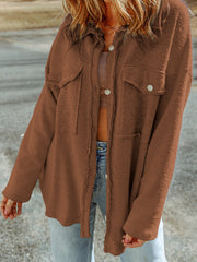 Black Contrast Flap Pockets Relaxed Shacket - Women's Fashion Image 8 - Miniatuur