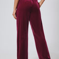Evergreen Solid Drawstring Waist Wide Leg Pants - Foto 5