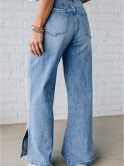 Jeans casual a taglio a cintura a taglio a gamba di Myosotis - Miniatuur