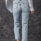 Jeans taille haute Slim Slim Slim Bleu Bleu Ciel - Thumbnail