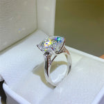10 Carat Moissanite 925 Sterling Silver Ring | Redblad 18K Solid Gold & Certified Diamond Rings