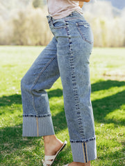 Ashleigh Blue Cuffed Straight Locke Jeans – Damenmode Bild 7 - Miniatuur