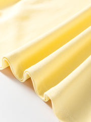 Œillets crème jaunes Broderie à manches à manches à découpage Chemise ample - Miniatuur